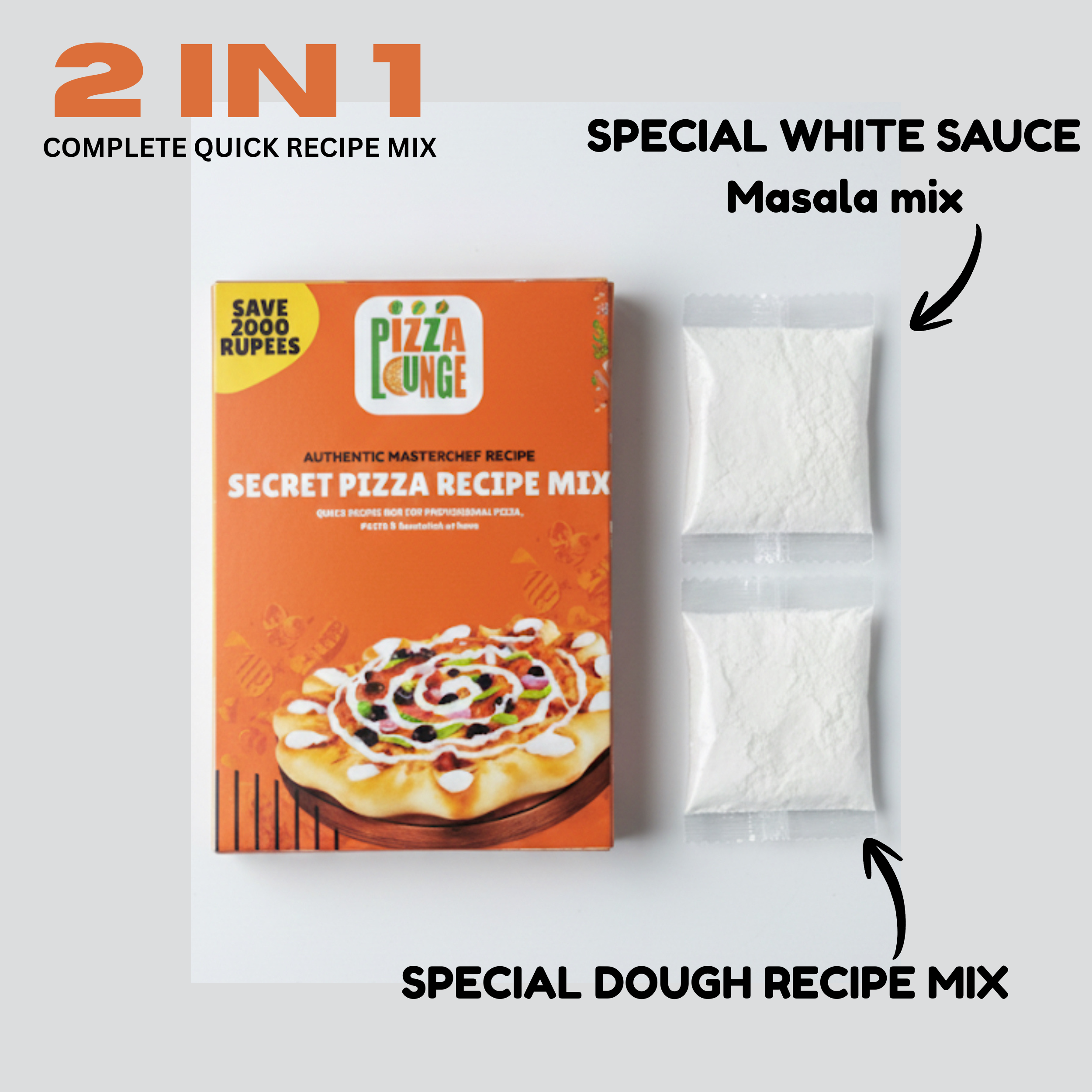 Instant Secret Pizza Recipe Mix || Dough+Special White Sauce Mix